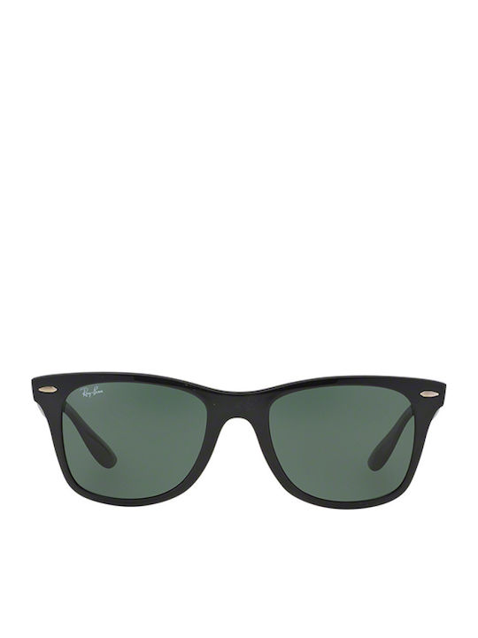 Ray Ban Wayfarer Literforce Unisex Ochelari de soare cu Negru Cadru și Verde Polarized Lentilă