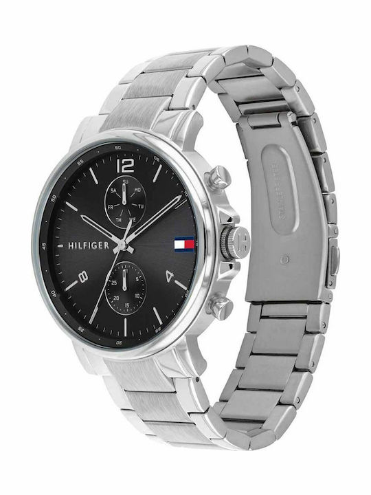 Tommy Hilfiger Daniel Men's Watch 44mm Chronograph Battery with Silver Metal Bracelet