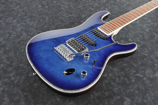 Ibanez SA360NQM Elektrische Gitarre Stratocaster mit HSS Tonabnehmerkonfiguration Sapphire
