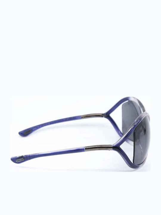 Tom Ford Women's Sunglasses with Purple Horn-Rimmed Frame and Gradient Lenses TF9 Q51