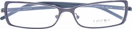 Loewe Weiblich Metallisch Brillenrahmen Marineblau VLW149K33