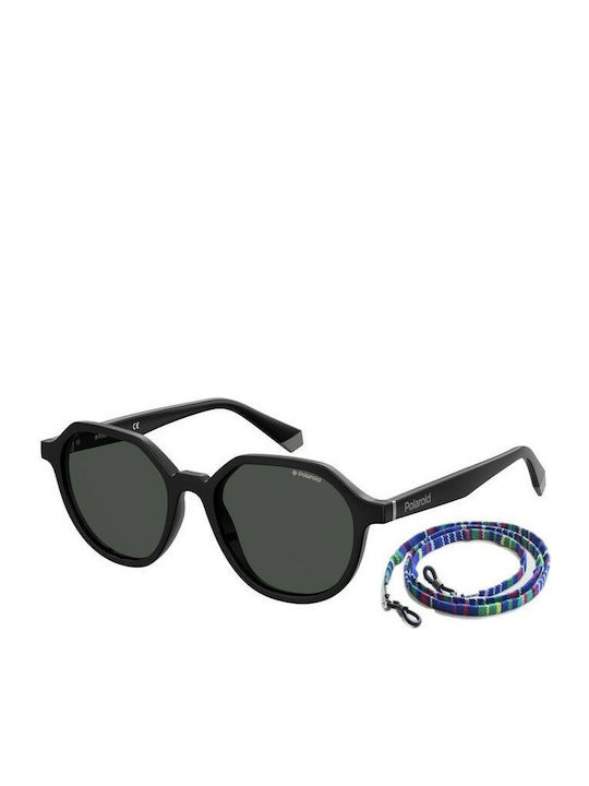 Polaroid Sonnenbrillen mit Schwarz Rahmen und Schwarz Polarisiert Linse PLD6111/S 807