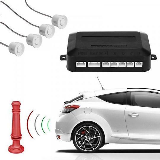 Car Parking System with Buzzer and 4 Sensors in White Color