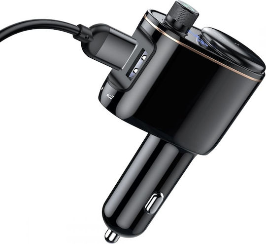 Baseus FM Transmitter Αυτοκινήτου Locomotive με USB