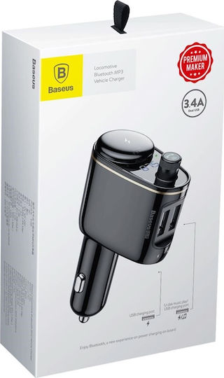 Baseus FM Transmitter Αυτοκινήτου Locomotive με USB
