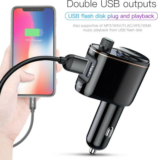 Baseus FM Transmitter Αυτοκινήτου Locomotive με USB