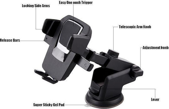 iOttie Βάση Κινητού Αυτοκινήτου Easy One Touch 3 Car & Desk Mount με Ρυθμιζόμενο Βραχίονα