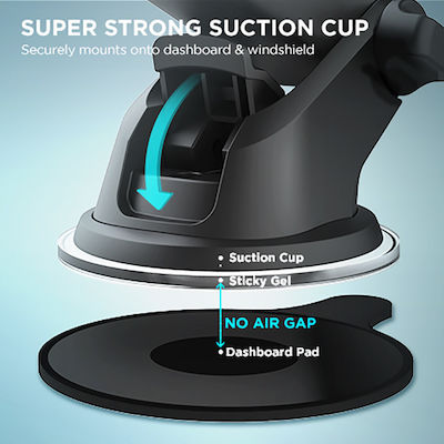 iOttie Βάση Κινητού Αυτοκινήτου Easy One Touch 4 Dash & Windshield Mount με Ρυθμιζόμενο Βραχίονα