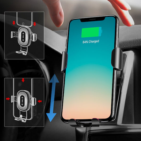 Baseus Gravity Gerätehalterung für Handys im Auto 4 Zoll - 6,5 Zoll mit verstellbaren Haken Schwarz