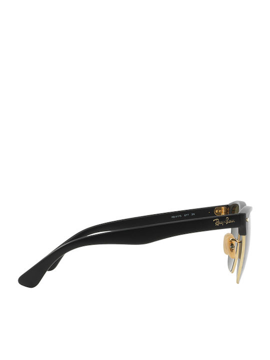 Ray Ban Clubmaster Oversized Унисекс Слънчеви Очила с Черна Пластмасова Рамка и Зелени Стъкла RB4175 877