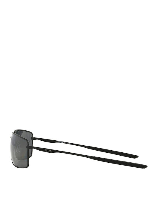 Oakley Square Wire Men's Sunglasses with Black Metal Frame and Black Polarized Mirror Lens OO4075-05