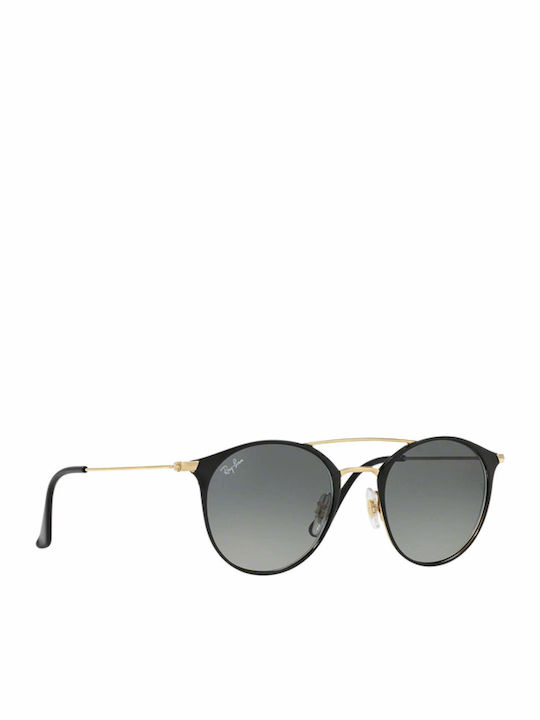 Ray Ban Double Bridge Unisex Sunglasses with Black Metal Frame and Brown Gradient Lens RB3546 187/71
