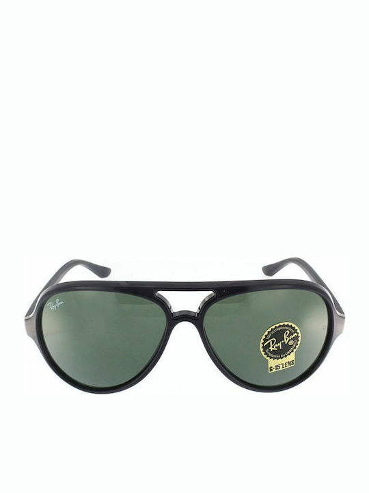 Ray Ban Cats 5000 Men's Sunglasses with Purple Plastic Frame and Gray Lens RB4125 737