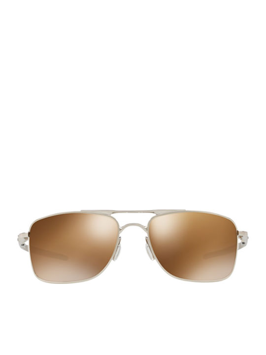Oakley Gauge 8 Sunglasses Silver with Metal Frame & Brown Lens