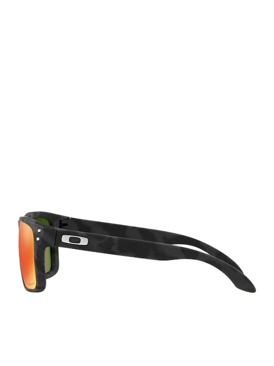 Oakley Holbrook Men's Sunglasses with Black Plastic Frame and Red Mirror Lens OO9102-E9
