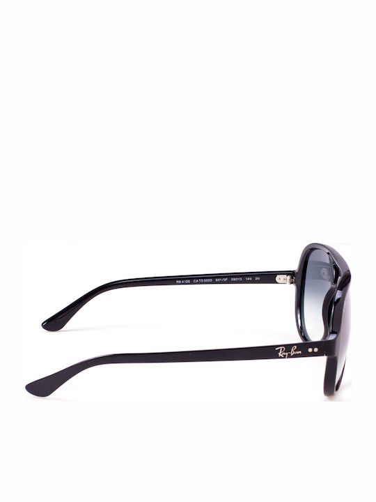 Ray Ban Cats 5000 Мъжки Слънчеви очила с Черен Рамка и Светлосин Градиент Леща RB4125 601/3F
