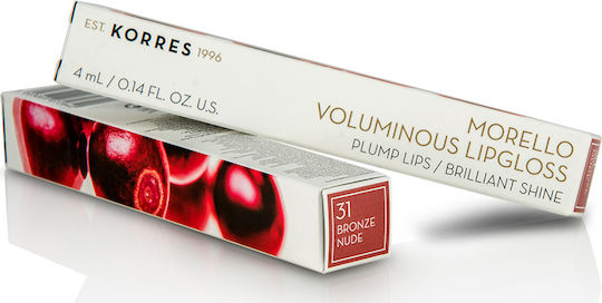 Korres Morello Voluminous Lip Gloss 31 Bronze Nude 4ml