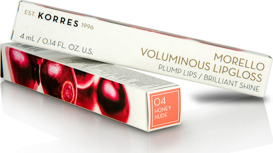 Korres Morello Voluminous Lip Gloss 04 Honey Nude 4ml