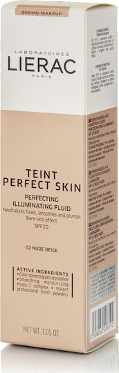 Lierac Teint Perfect Skin Perfecting Illuminating Foundation Machiaj lichid SPF20 30ml