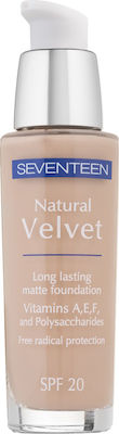 Seventeen Natural Velvet Longlasting Matte Liquid Make Up SPF20 04 True Beige 30ml