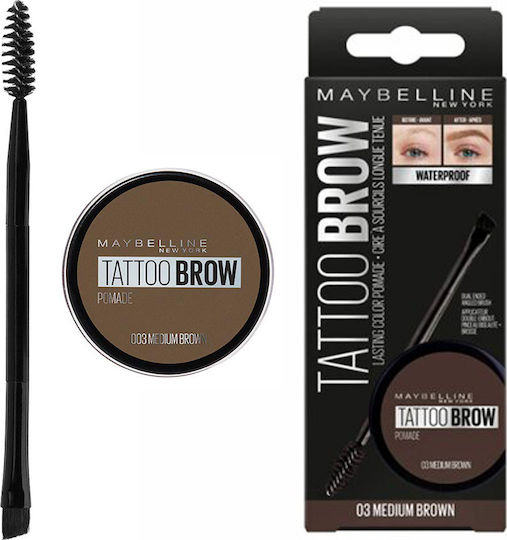 Maybelline Tattoo Brow Wasserdichte Pomade für Augenbrauen 03 Medium Brown