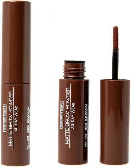 Seventeen All Day Wear Matte Σκιά για Φρύδια 03 Red Brown 1gr