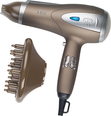 AEG HTD 5584 Brown Ionic Professional Hair Dryer with Diffuser 2200W