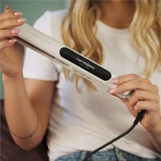 Hair Majesty Steam Channel HM-4022 Πρέσα Μαλλιών με Ατμό και Κεραμικές Πλάκες 48W