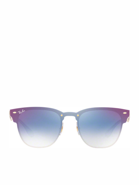 Ray Ban Blaze Clubmaster Sonnenbrillen Lila mit Mixed Gestell