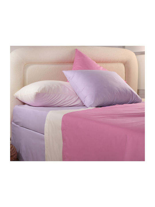 Viopros Bettlaken Super-Doppel mit Gummiband 160x200+25cm. Basic White