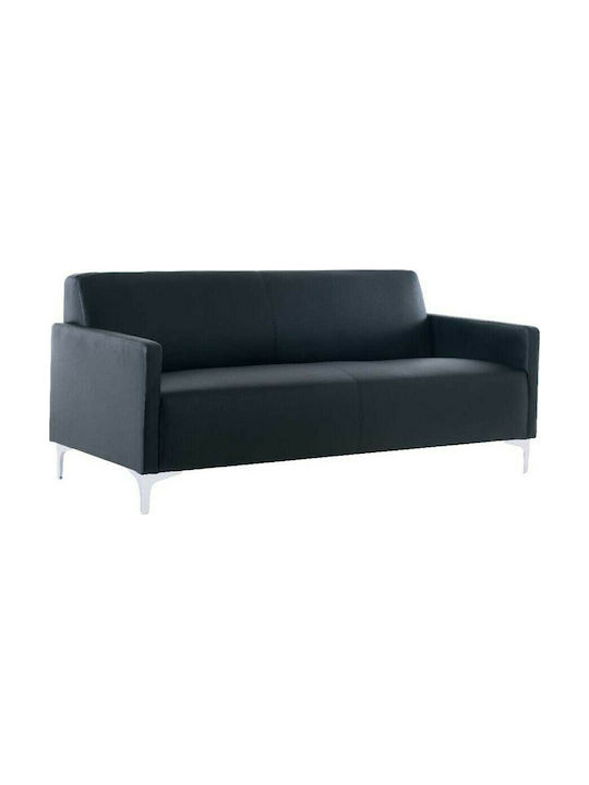 Style Διθέσιος Καναπές Δερματίνη Μαύρος 112x71x72εκ.
