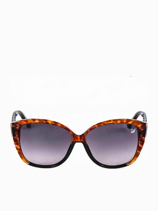 Swarovski Women's Sunglasses with Brown Plastic Frame SW58 53B