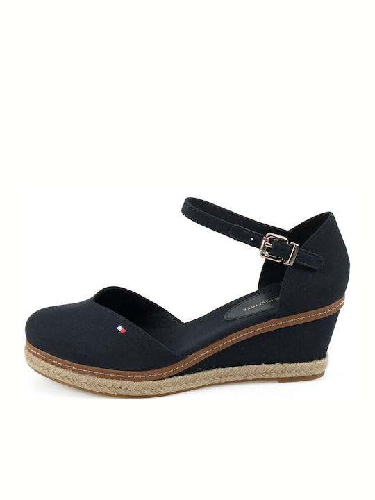 Women's Fabric Platform Espadrilles Navy Blue
