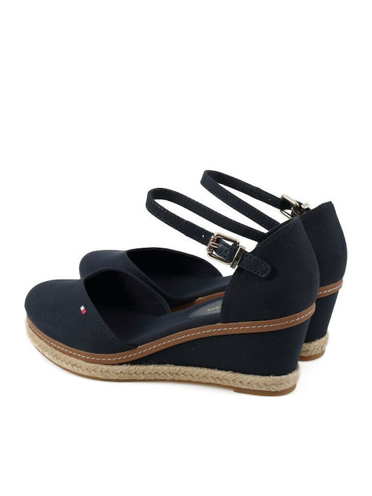 Women's Fabric Platform Espadrilles Navy Blue
