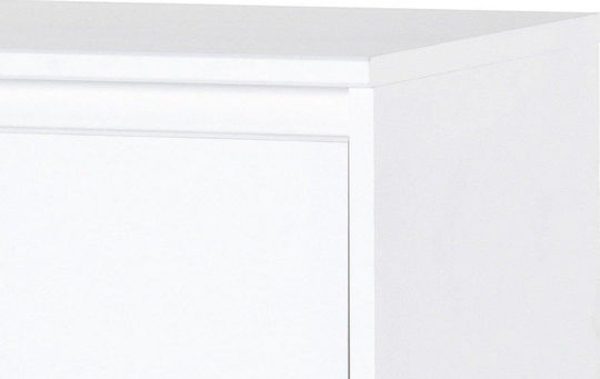 Bedroom Chest of Drawers Wooden Rimino with 4 Drawers White 80x38x104cm