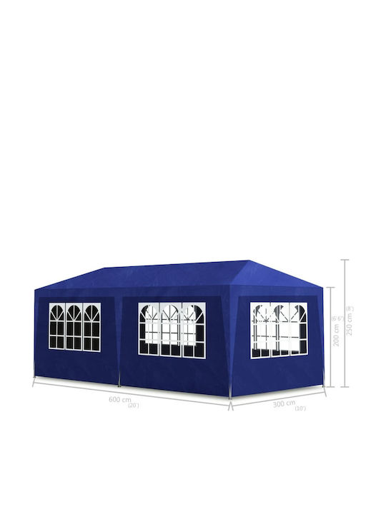 vidaXL Gazebo Grădină Albastru x6m