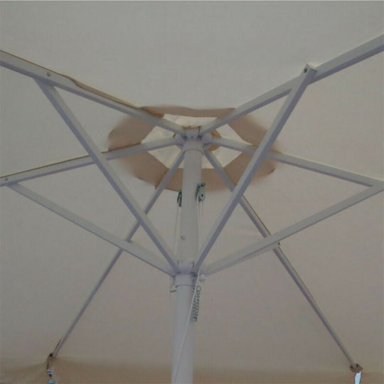 Umbrelă Profesională Rotundă Din Aluminiu Ecru Φ3m