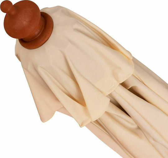 Professioneller Rundschreiben Garten- und Terrassen-Sonnenschirm Waller Beige Φ2.30xΥ2.5m