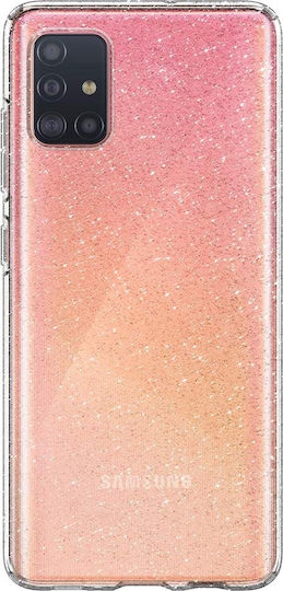 Spigen Liquid Crystal Glitter Задна корица Силикон Прозрачен (Галакси А51)
