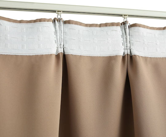 vidaXL Perdea Cu Coafură Taupe 290x245 cm