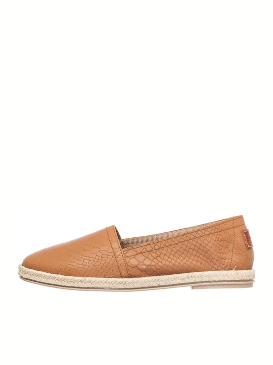 Sante Lederne Damen Espadrilles in Tabac Braun Farbe