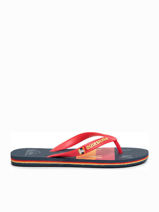 Quiksilver Molokai Wolrdblock Herren-Flip-Flops Rot