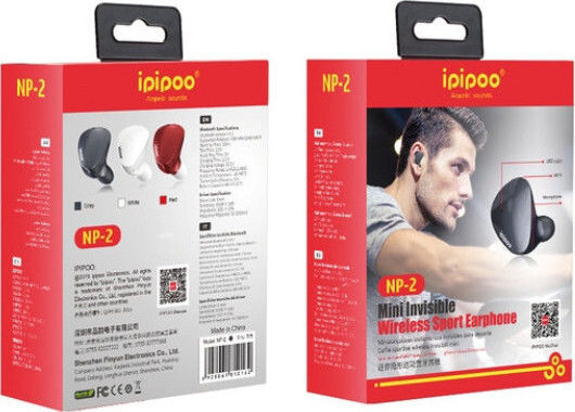 Ipipoo NP-2 In ear Bluetooth хендсфри Слушалка Черен