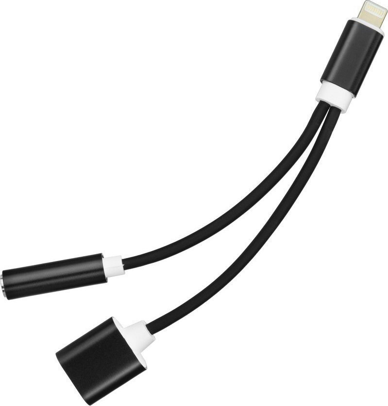 Μετατροπέας Lightning male σε 3.5mm / Lightning female Black | Skroutz.gr
