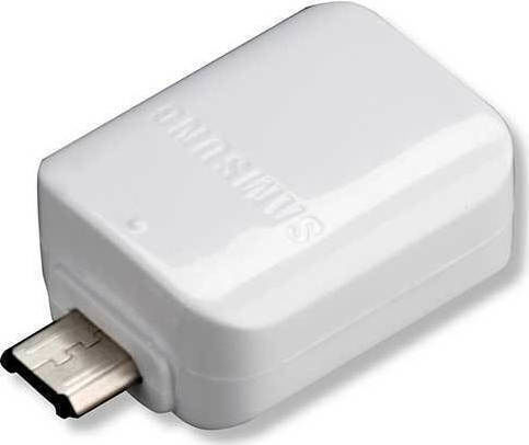 Samsung Μετατροπέας micro USB male σε USB-A female Λευκό 1τμχ GH96-09728A