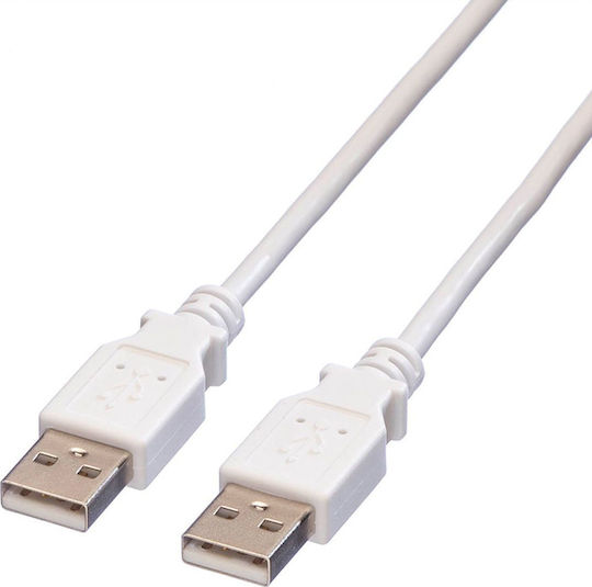 Roline 0.8m USB 2.0 Cable A-Male White (11.99.8909)