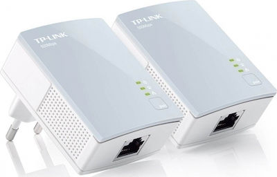 TP-LINK TL-PA411KIT v4 Powerline Διπλό για Ενσύρματη Σύνδεση και Θύρα Ethernet