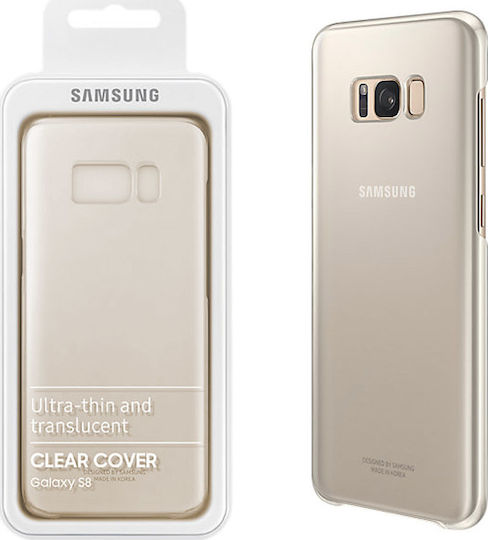 Samsung Clear Cover Back Cover Silicon Auriu (Galaxy S8)