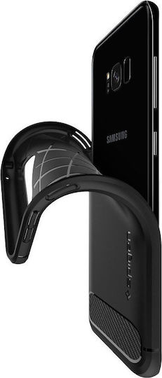 Spigen Rugged Armor Umschlag Rückseite Silikon Schwarz (Galaxy S8+)