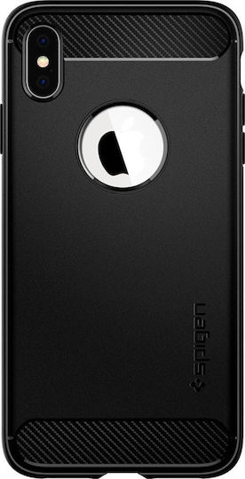Spigen Rugged Armor Umschlag Rückseite Silikon Schwarz (iPhone XS Max)